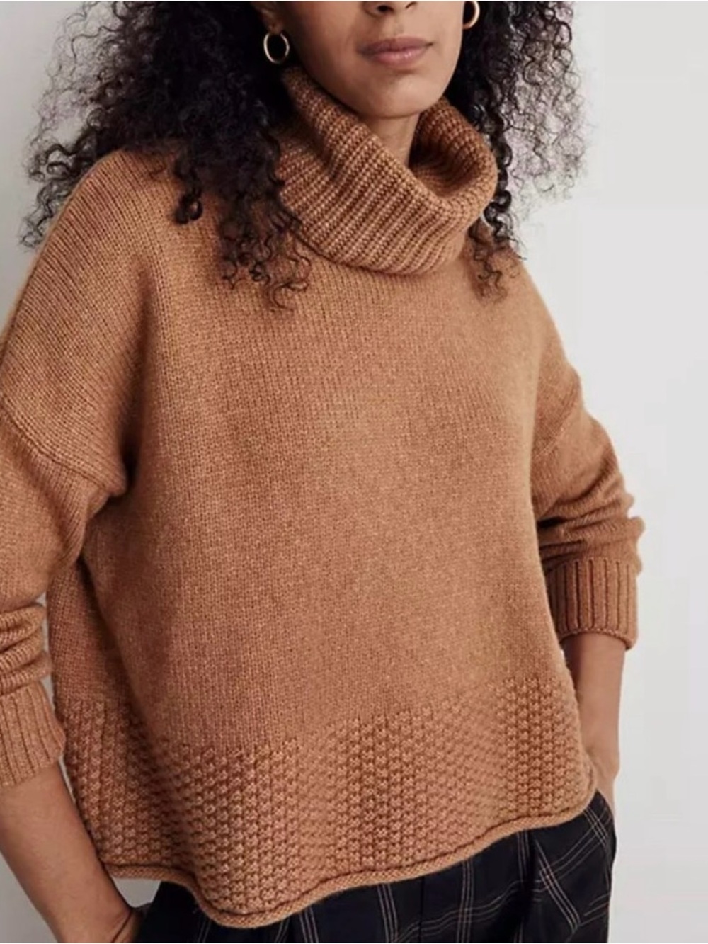 Madewell Camel Turtleneck Sweater